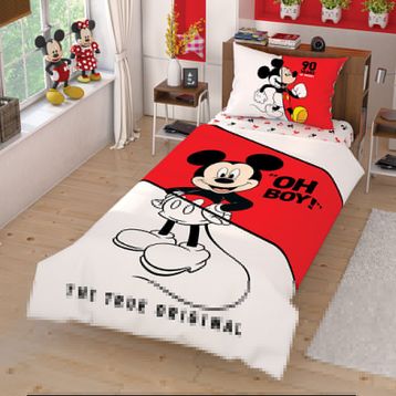 Taç Disney Mickey Çek Canlandır Desenli Tek Kişilik Nevresim Takımı