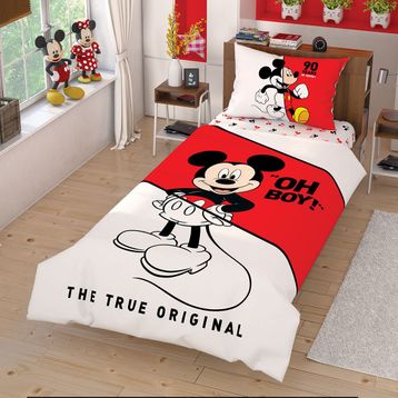 Taç Disney Mickey Çek Canlandır Desenli Tek Kişilik Nevresim Takımı