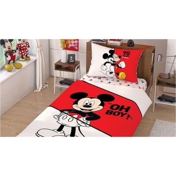 Taç Disney Mickey Çek Canlandır Desenli Tek Kişilik Nevresim Takımı
