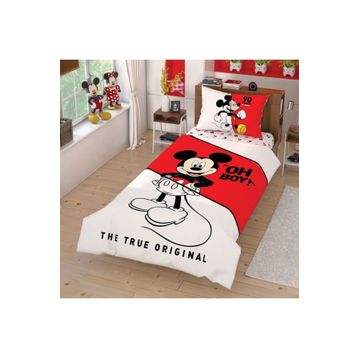 Taç Disney Mickey Çek Canlandır Desenli Tek Kişilik Nevresim Takımı