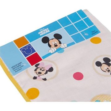 Taç Disney Mickey Çok Renkli Pamuk Lisanslı Müslin Baby Battaniye