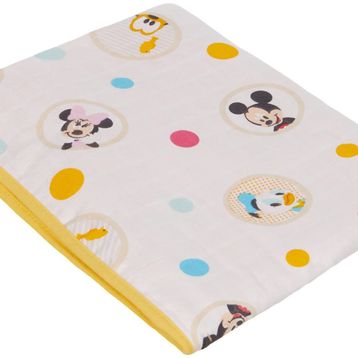 Taç Disney Mickey Çok Renkli Pamuk Lisanslı Müslin Baby Battaniye