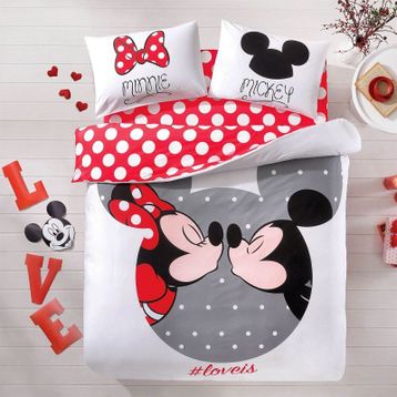 Taç Disney Mickey & Minnie Love Çift Kişilik Nevresim Takımı