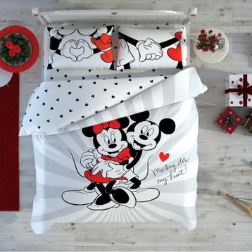 Taç Disney Mickey & Minnie Love Çift Kişilik Nevresim Takımı