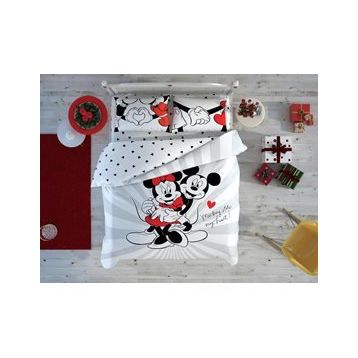 Taç Disney Mickey & Minnie Love Çift Kişilik Nevresim Takımı