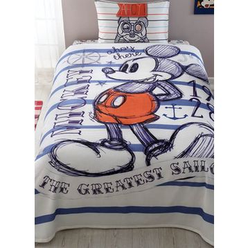 Taç Disney Mickey Mouse Sailor Tek Kişilik Pike Takımı