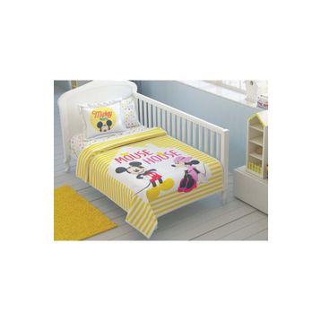 Taç Disney Minnie Mickey Baby Pamuk Lisanslı Bebek Pike Takımı