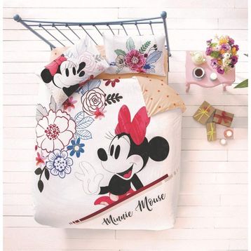 Taç Disney Minnie&Mickey Watercolor Desenli Çift Kişilik Nevresim Takımı