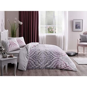 Taç Divina King Size Ranforce Lila Çift Kişilik Nevresim Takımı