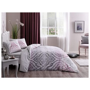Taç Divina King Size Ranforce Lila Çift Kişilik Nevresim Takımı