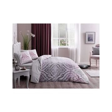 Taç Divina King Size Ranforce Lila Çift Kişilik Nevresim Takımı