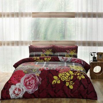 Taç Dulcea Bordo Tek Kişilik Nevresim Takımı