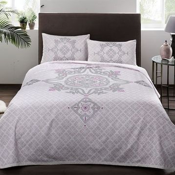 Taç Elegance Lila Tek Kişilik Pike Takımı