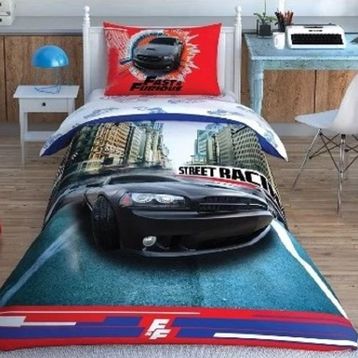 Taç Fast and Furious Lisanslı Tek Kişilik Nevresim Takımı