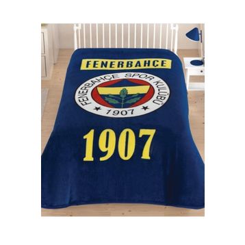Taç Fb Fenerbahçe Klasik Logo Tek Kişilik Lisanslı Battaniye