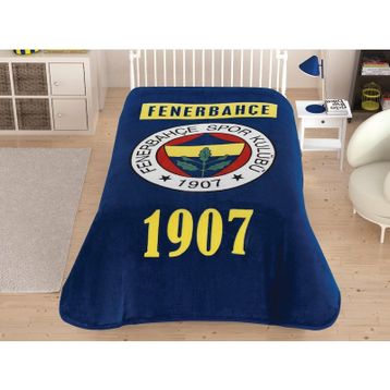 Taç Fb Fenerbahçe Klasik Logo Tek Kişilik Lisanslı Battaniye