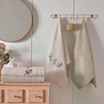 Taç Floret Bambu Somon Camel Hamam Seti