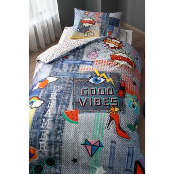 Taç Good Vibes Tek Kişilik Nevresim Takımı