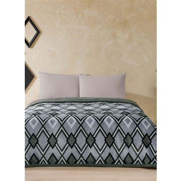 Taç Harlow Gri Winter Çift Kişilik 200x220 cm Battaniye Set