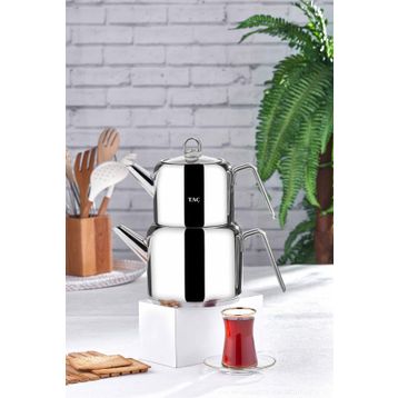 Taç Hera 2.45 lt Platin Maxi Çaydanlık Takımı