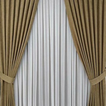 Taç Karartma Blackout Pilesiz Kum Beji 100x270 cm Fon Perde