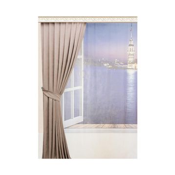 Taç Karartma Blackout Pilesiz Kum Beji 110x250 cm Fon Perde