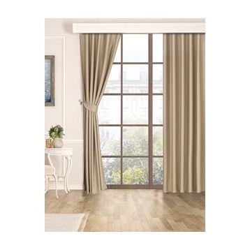 Taç Karartma Blackout Pilesiz Kum Beji 80x270 cm Fon Perde