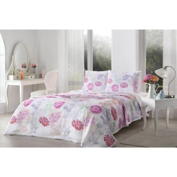 Taç Largo Pembe Çift Kişilik Pike Takımı