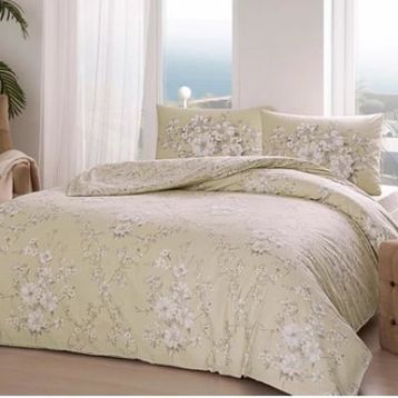 Taç Lily Ranfonce Bej Tek Kişilik Nevresim Takımı