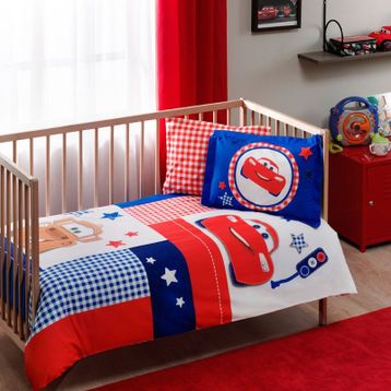 Taç Lisanslı Bebek Disney Cars Baby Patchwork Bebek Nevresim Takımı