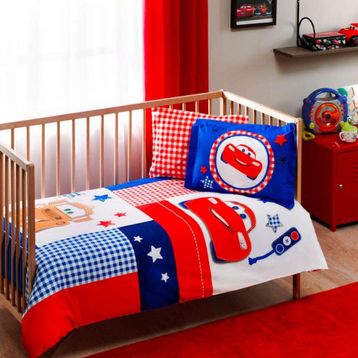 Taç Lisanslı Bebek Disney Cars Baby Patchwork Bebek Nevresim Takımı