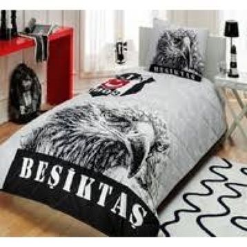 Taç Lisanslı Beşiktaş Şanlı Kartal Tek Kişilik Yatak Örtüsü