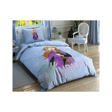 Taç Lisanslı Disney Frozen 2 Free Spirit Glow Parlayan Tek Kişilik Nevresim Takımı