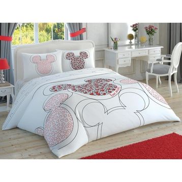 Taç Lisanslı Disney Love Mickey Glow Çift Kişilik Nevresim Takımı