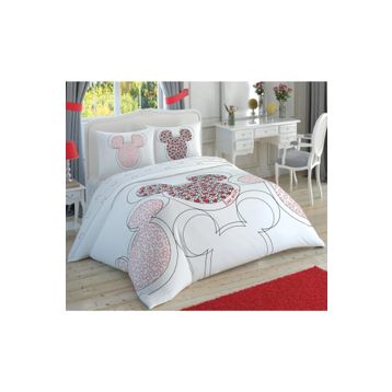 Taç Lisanslı Disney Love Mickey Glow Çift Kişilik Nevresim Takımı