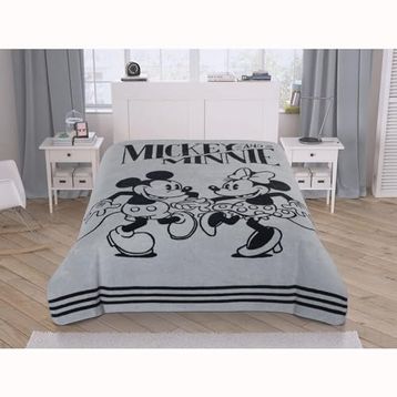 Taç Lisanslı Pamuk Mickey&Minnie Dancıng Çok Renkli Çift Kişilik Battaniye