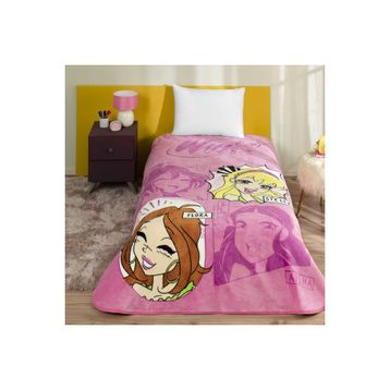 Taç Lisanslı Winx Girl Power Tek Kişilik Battaniye