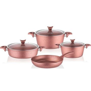 Taç Mastercook 7 Parça Granit Tencere Seti Rosegold