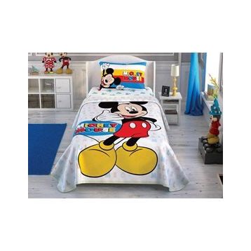 Taç Mickey Call Me Lisanslı Tek Kişilik Pike Takımı