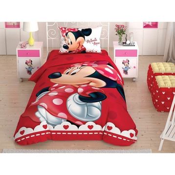 Taç Minnie Lovely Glitter Tek Kişilik Nevresim Takımı