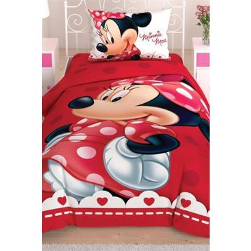 Taç Minnie Lovely Glitter Tek Kişilik Nevresim Takımı