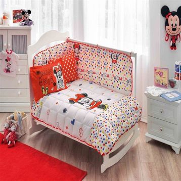 Taç Minnie Sketc Beyaz Bebek Uyku Seti