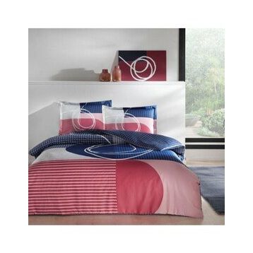 Taç Pandora Lacivert Saten Çift Kişilik Nevresim Takımı