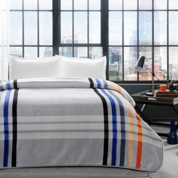 Taç Polyester Vera Gri Çift Kişilik Battaniye