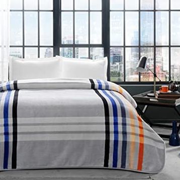 Taç Polyester Vera Gri Çift Kişilik Battaniye