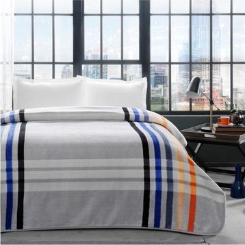 Taç Polyester Vera Gri Çift Kişilik Battaniye