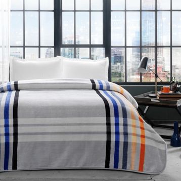 Taç Polyester Vera Gri Çift Kişilik Battaniye