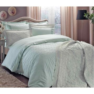 Taç Saten Delux Sunshine Mint Çift Kişilik Nevresim Takımı