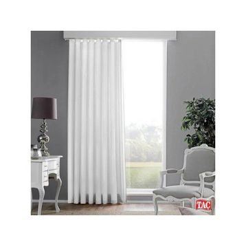 Taç Saten Güneşlik Düz Dikiş Kırık Beyaz 320x250 cm Fon Perde