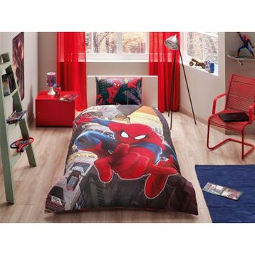 Taç Spiderman İn City Genç Nevresim Takımı